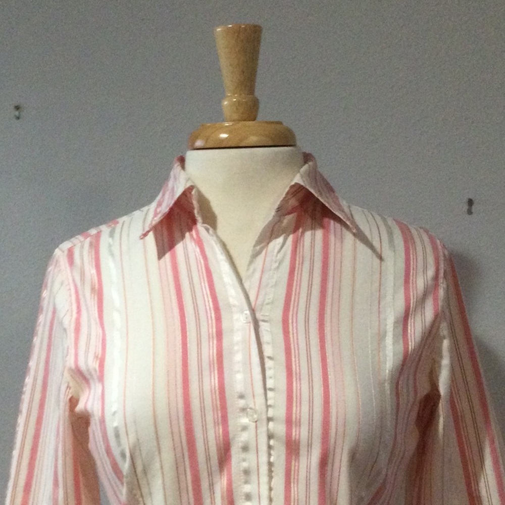 Apt 9 Button Front Collared Stripe Shirt Size Med… - image 4